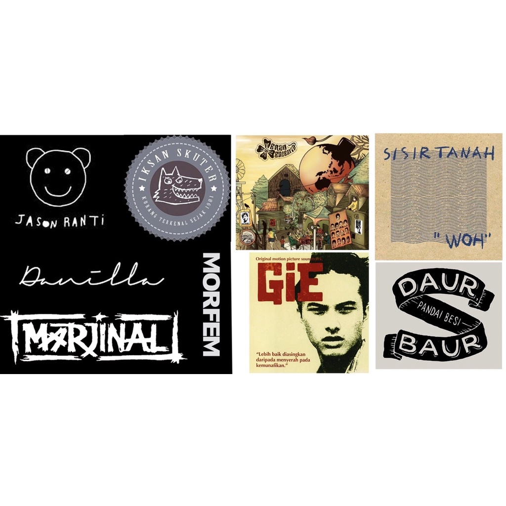 Jual Sticker Pack Band Indie ( jason ranti, sisir tanah, iksan skuter ...