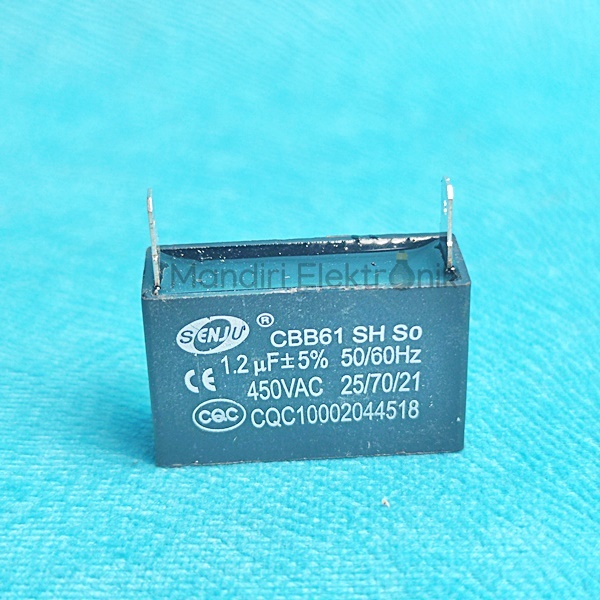 Jual Kapasitor Fan AC 1 1,2 1,5 2 2,5 Mikro CBB61 Kaki 2 Kapasitor Kotak 2 Kaki Kapasitor