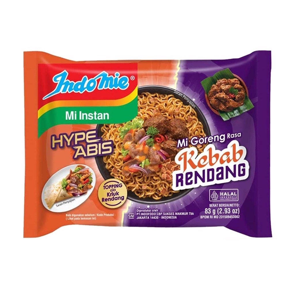 Jual INDOMIE MIE INSTANT KEBAB RENDANG 83GR | Shopee Indonesia