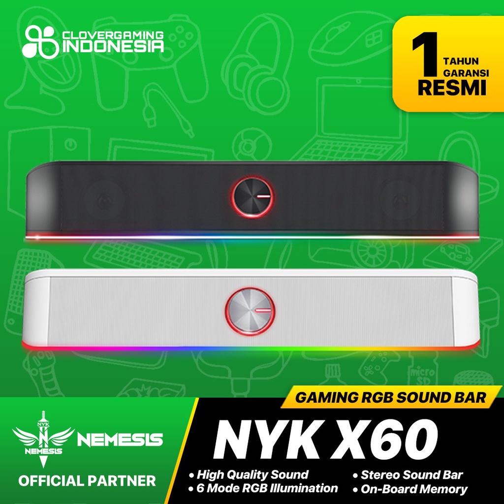 Jual NYK X60 Quantum RGB Speaker Gaming Stereo Soundbar Shopee