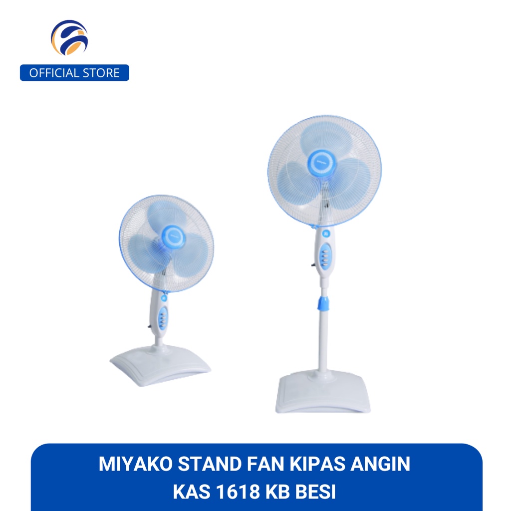 Jual Miyako KAS-1618 KB Besi Stand Fan Kipas Angin Berdiri 16 Inch ...