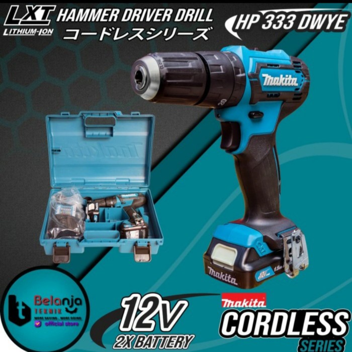 Jual Makita Hp331Dwye Cordless Impact Drill/Mesin Bor Tembok Bateray