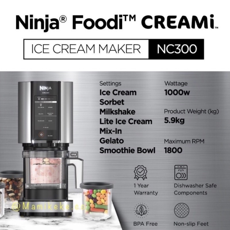 Jual Ninja Foodi Creami Ice Cream Maker NC300 mesin eskrim sorbet maker