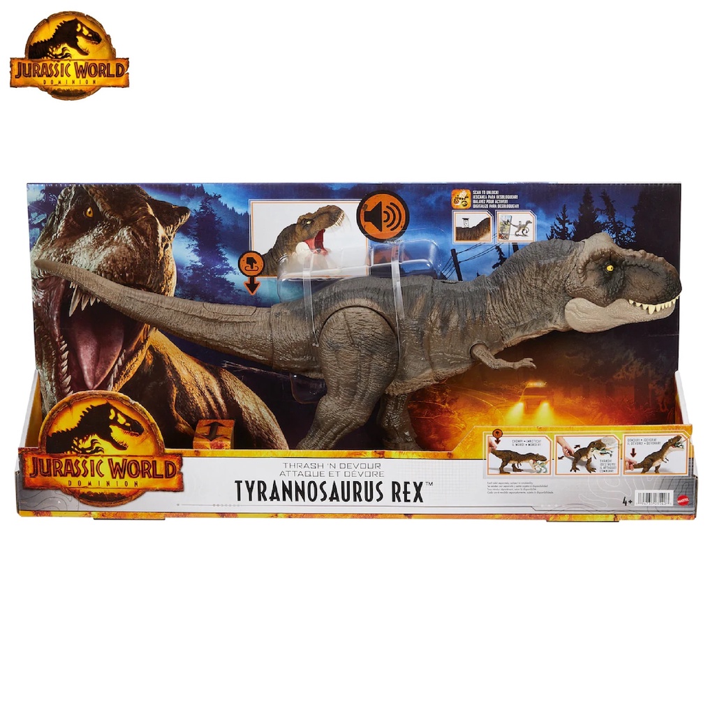 Jual JURASSIC WORLD 2022 Dominion Thrash 'N Devour Tyrannosaurus Rex ...