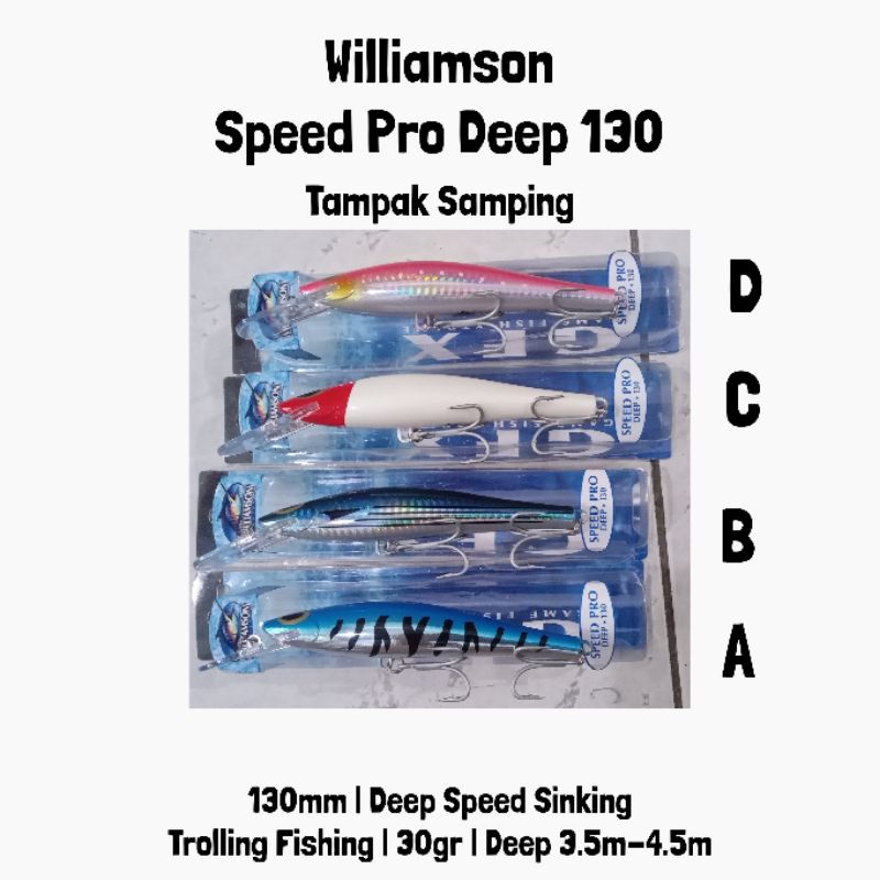 Jual Williamson Speed Pro Deep 130mm 30gr Umpan Trolling Mirip Rapala
