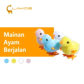 LAKOEOFFICIALMALL Mainan Anak Bayi Ayam Putar Jam Mainan Ayam Berjalan