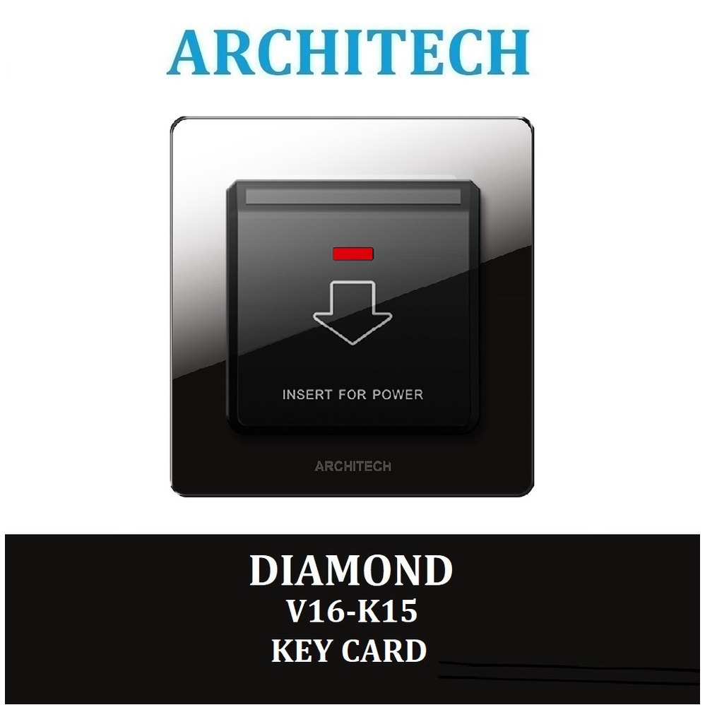 Jual Architech Diamond Black V16-K15 Sakelar - Saklar kartu Hotel Black ...