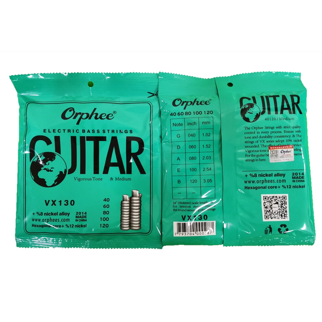 Jual Senar Orphee elektrik bass VX130 strings 040-120 bass 5 electric ...