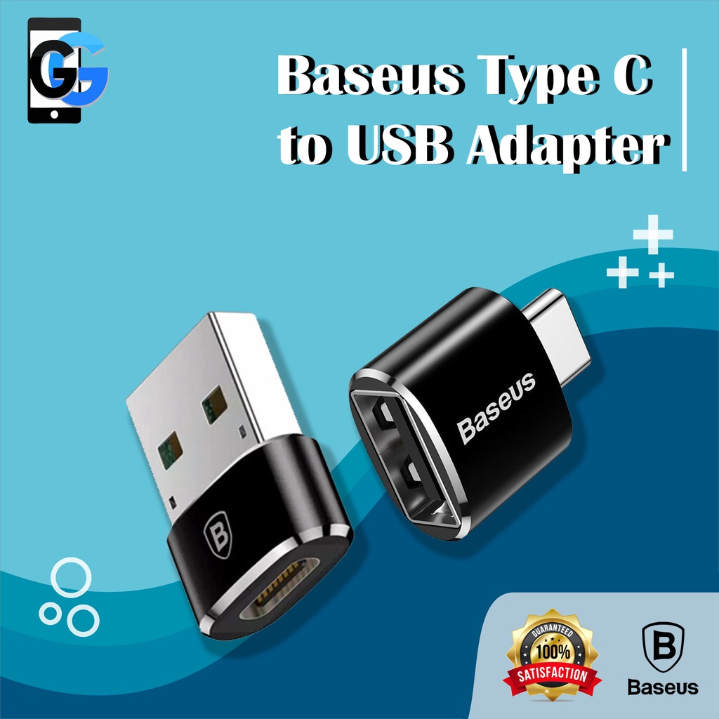 Jual Baseus Original OTG Type C Male to USB Female Adaptor Converter ...