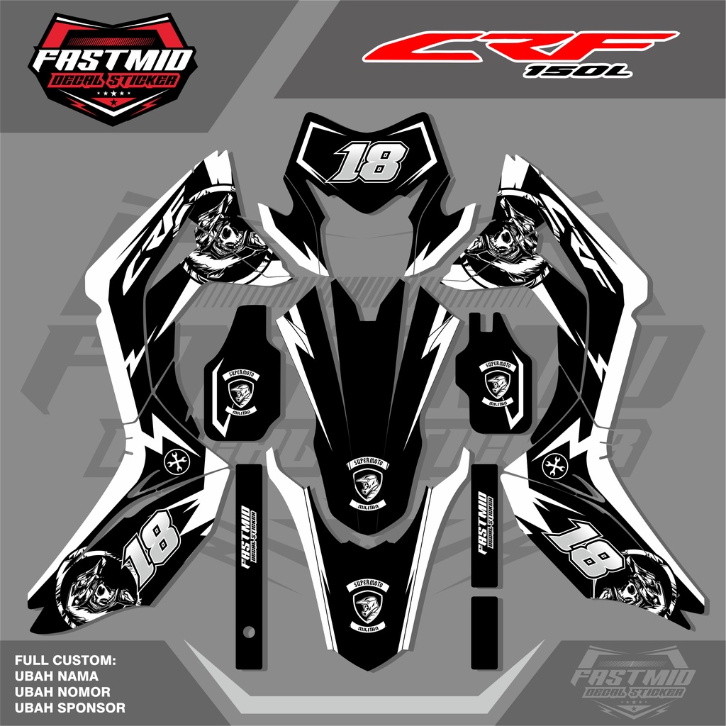 Jual Decal Sticker Motor Cross Crf L Fullbody Dekal Stiker Crf