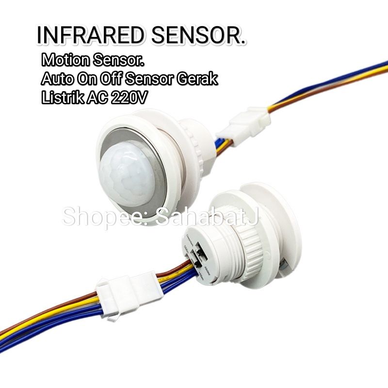 Jual Saklar Otomatis Sensor Gerak Motion Pir Detector Ac 220v Auto On