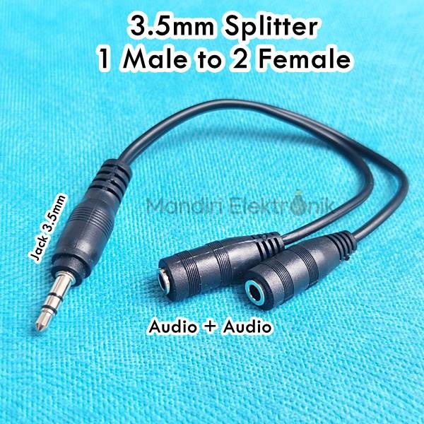 Jual Kabel Audio Splitter Mm To Audio Mm Female Jack Splitter Input To Output