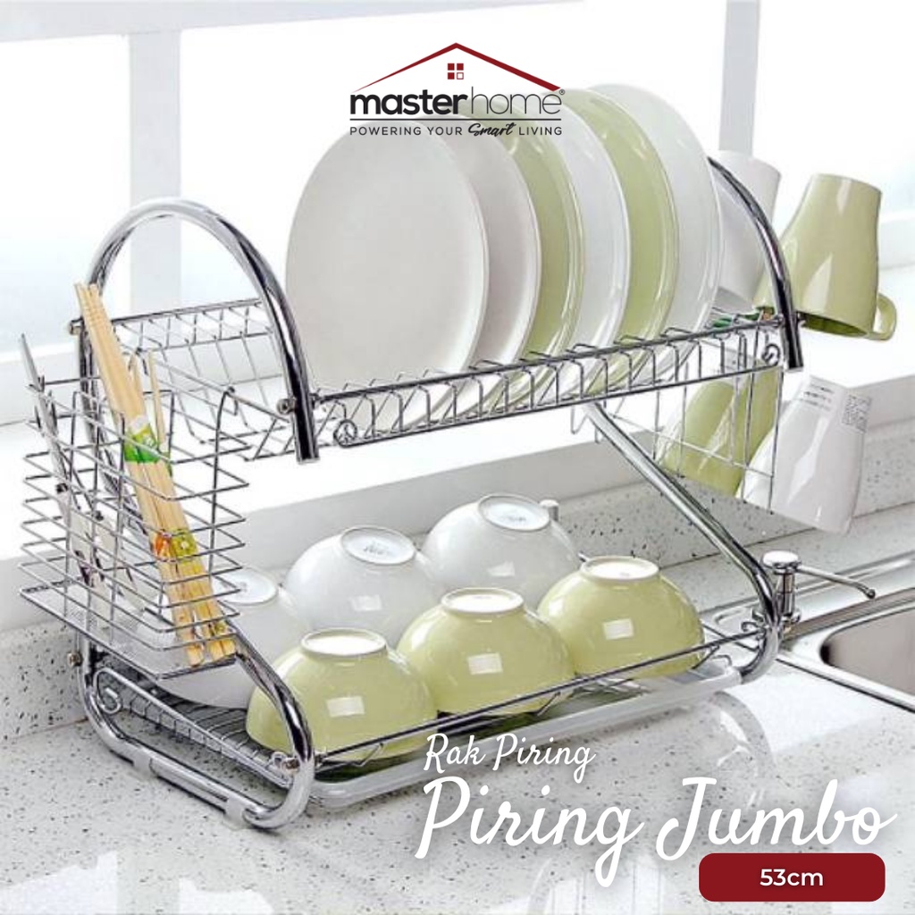 Jual Masterhome Rak Piring Stainless / Dish Drainer Rak Piring 2tingkat ...