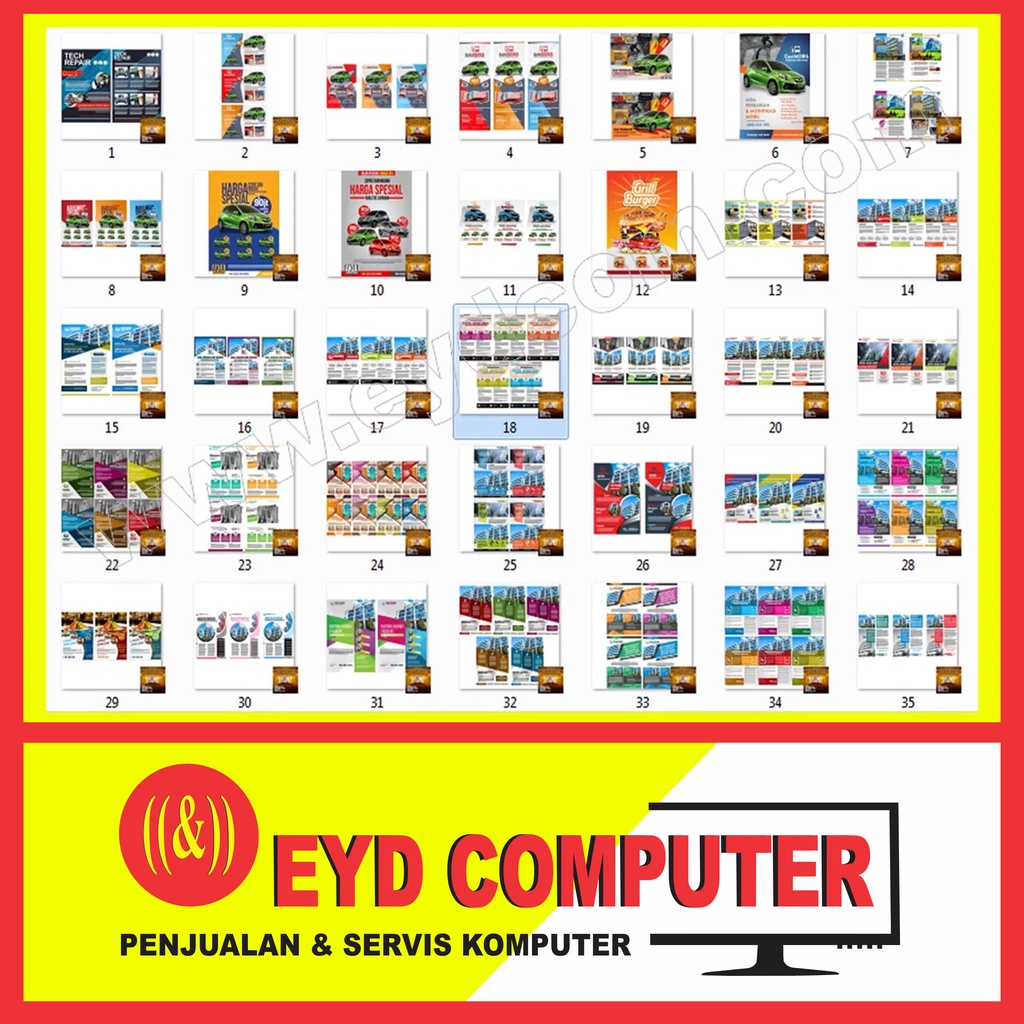 Jual DESAIN BROSUR FLYER PAMFLET TEMPLETE CDR CORELDRAW | Shopee Indonesia