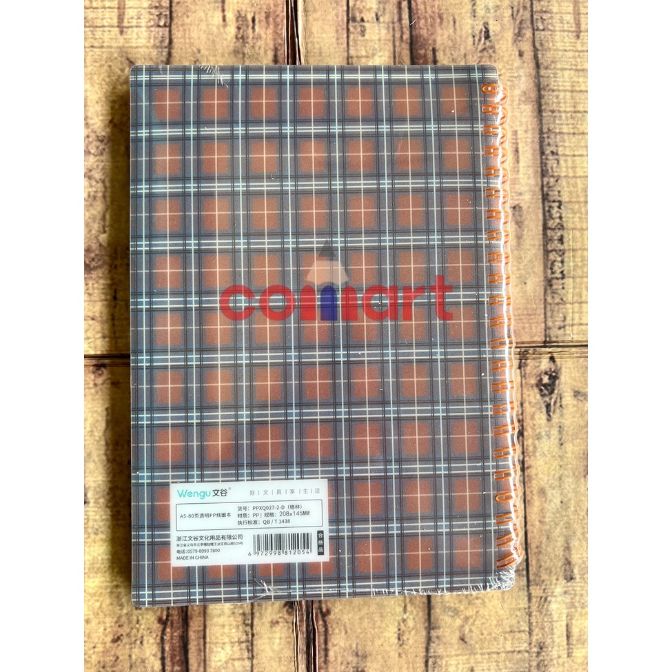 Jual Notepad - Notebook Spiral Wengu PPXQ027 Motif Kotak Vintage A5 B5 ...