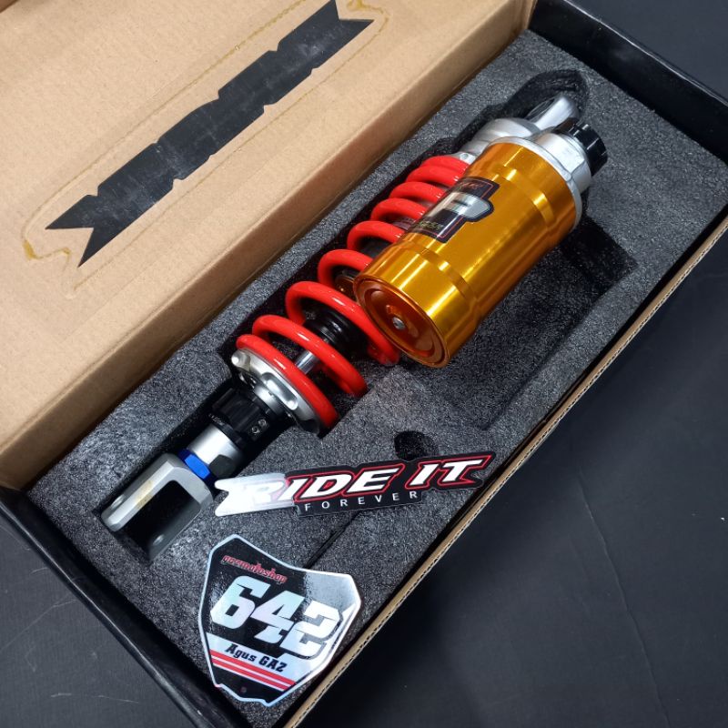 Jual Shockbreaker Tabung Matic Ride IT GP 2000 ukuran 310mm merah RIDE ...