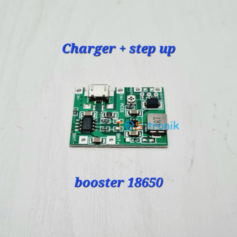 Jual charger 18650 charger step up bms booster baterai 18650 lipo ...