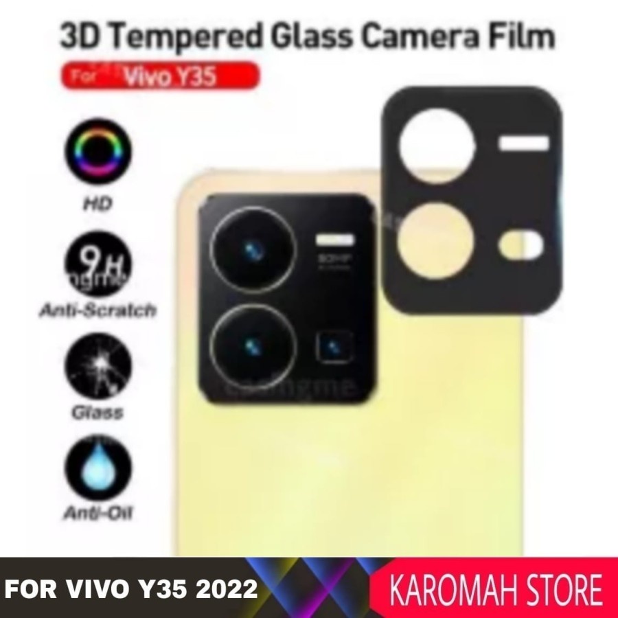 Jual Tempered Glass CAMERA FRAME BLACK VIVO Y35 Tempered Glass Camera ...