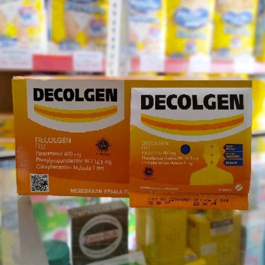 Jual DECOLGEN FLU 1 STRIP / OBAT SAKIT KEPALA FLU HIDUNG TERSUMBAT ...