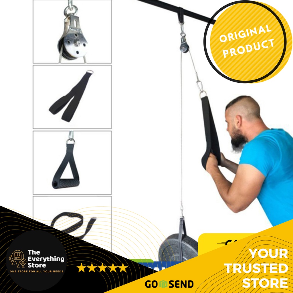 Jual Simple Pulley Lat Pull Down Support Cable Crossover Katrol Ftness ...