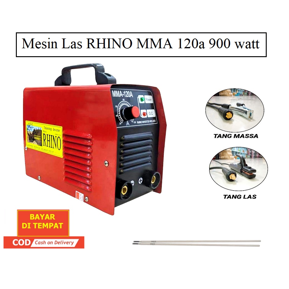 Jual Mesin Las Rhino Merah A Watt Mesin Las Listrik Inverter Travo Mma Trafo Watt