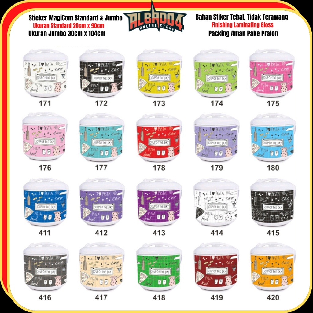 Jual Stiker MAGIC COM / Rice Cooker MASTERCHEF Standard 20cmx90cm Jumbo ...