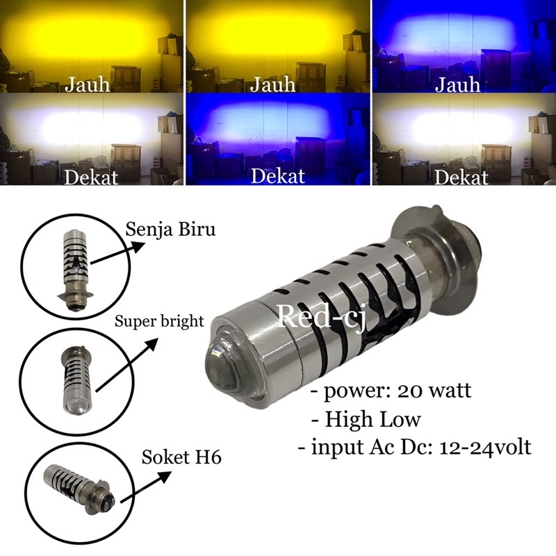 Jual Lampu Utama Led H Laser Jauh Dekat Plus Senja Biru Model Terbaru Shopee Indonesia