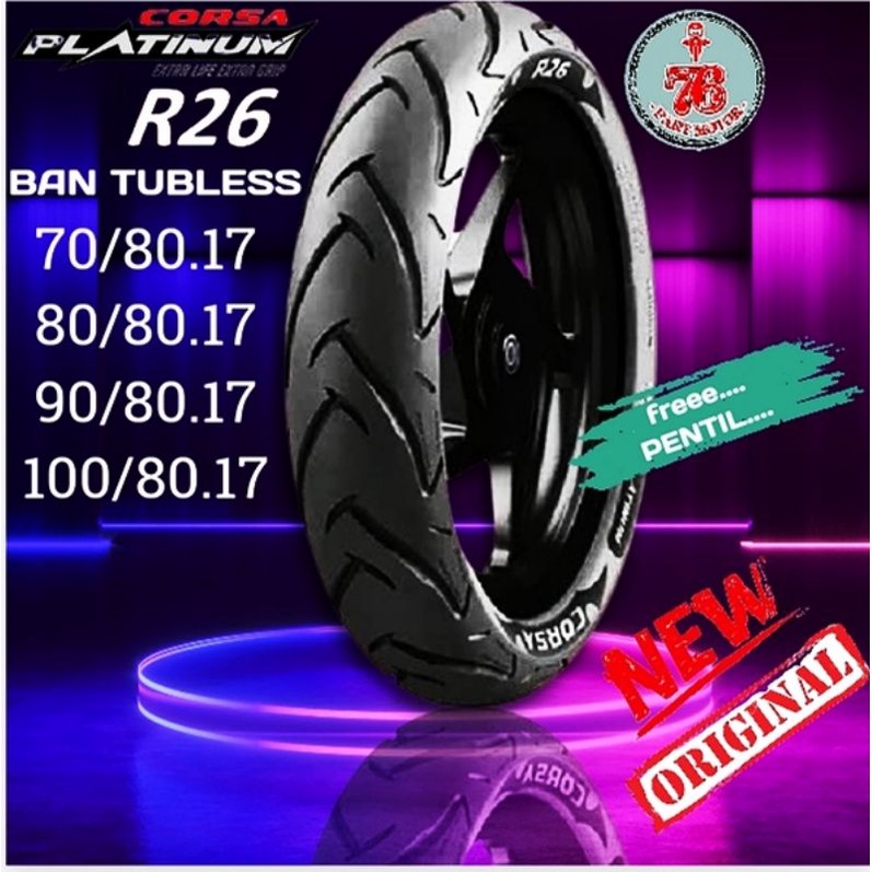 Jual Ban Tubeless Corsa Platinum R Ring Free Pentil Shopee Indonesia