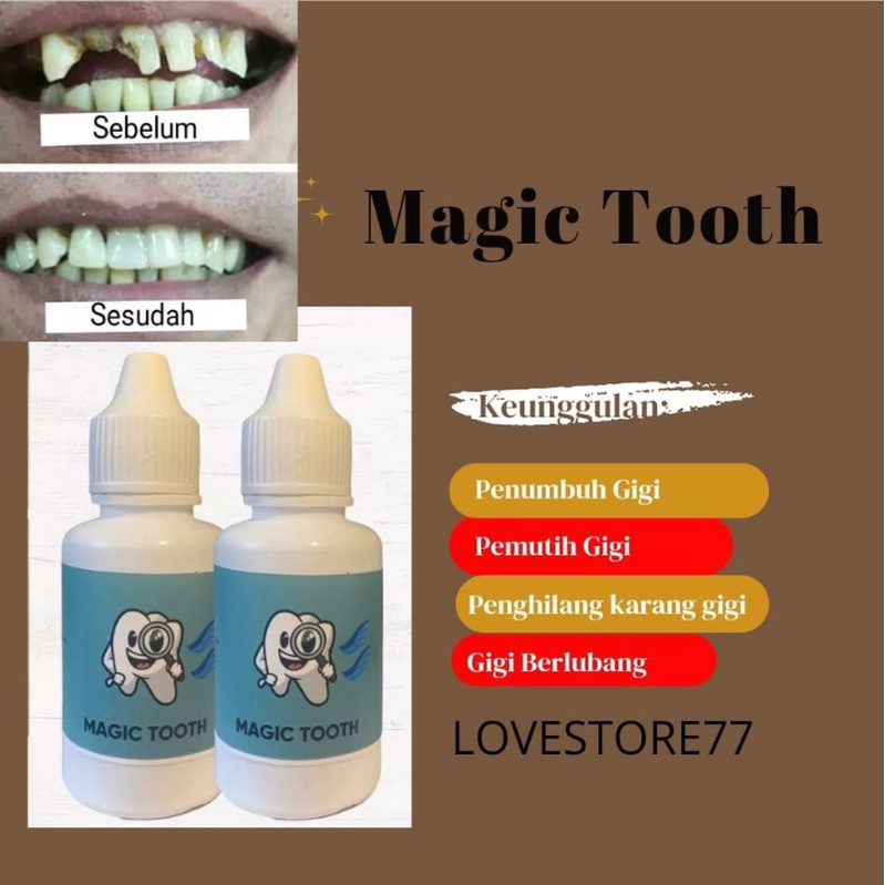Jual MAGIC TOOTH Penumbuh Gigi Bolong Gigi Berlubang Gigi Patah
