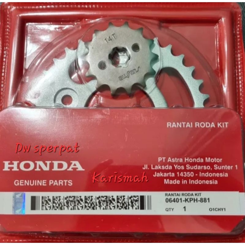 Jual Gear Set Rantai Roda Karismah Kode Part ( KPH ) Shopee Indonesia