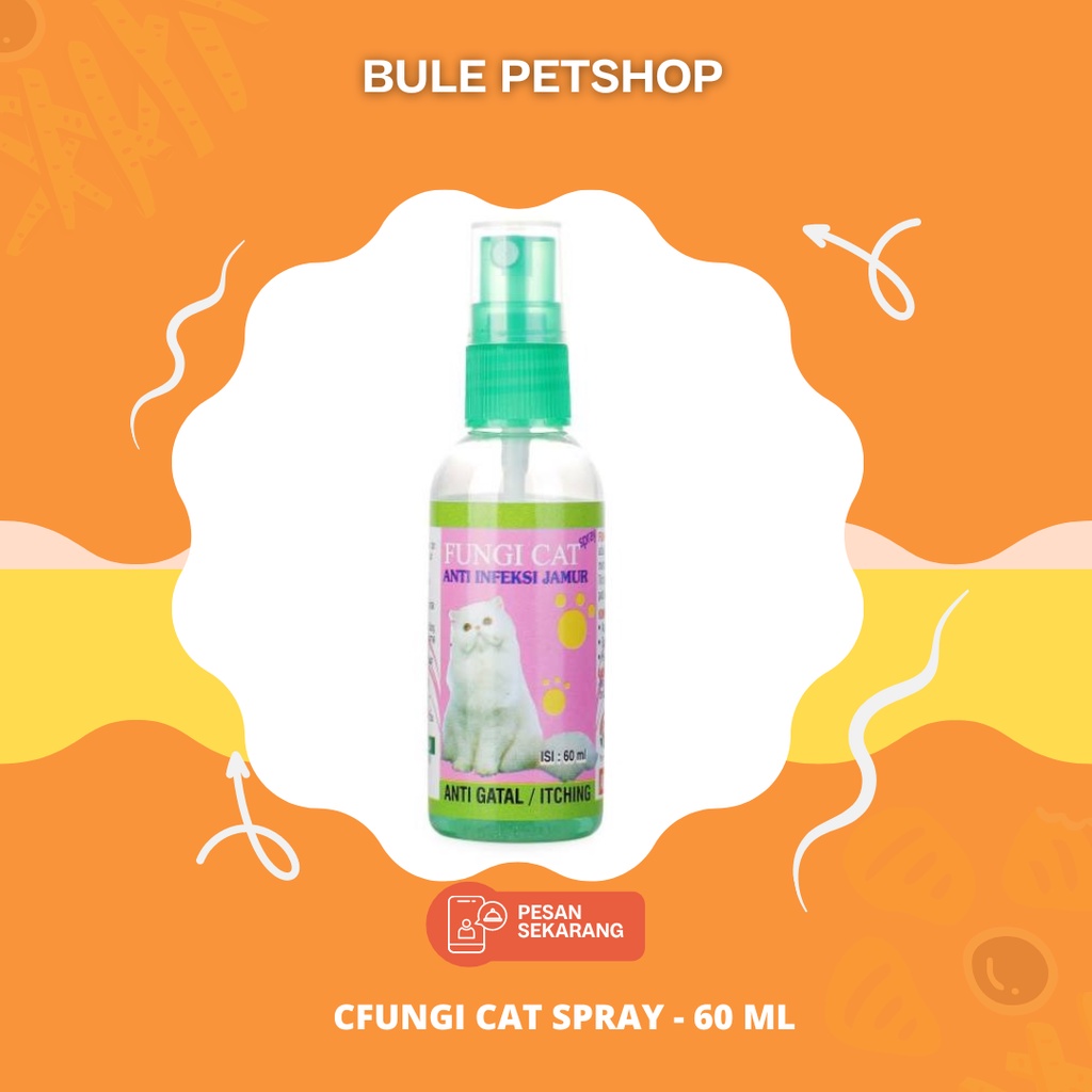 Jual FUNGI CAT SPRAY 60ml / obat jamur ketombe hewan / kucing / fungal