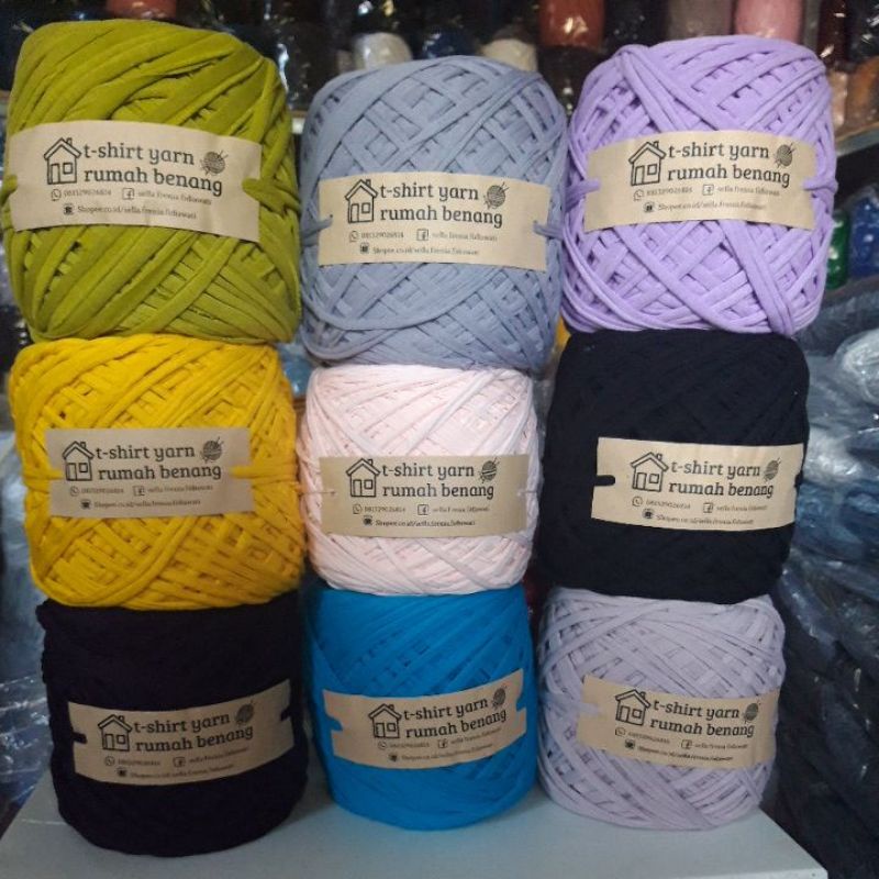 Jual Benang rajut T shirt yarn/kaos 800gr | Shopee Indonesia