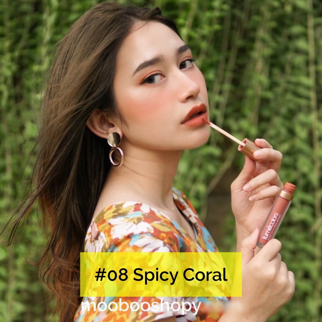 Jual Lumecolors Velvet Lip & Cheek Mousse Lipstick Liquid Blush on Eyeshadow Halal Spicy Coral