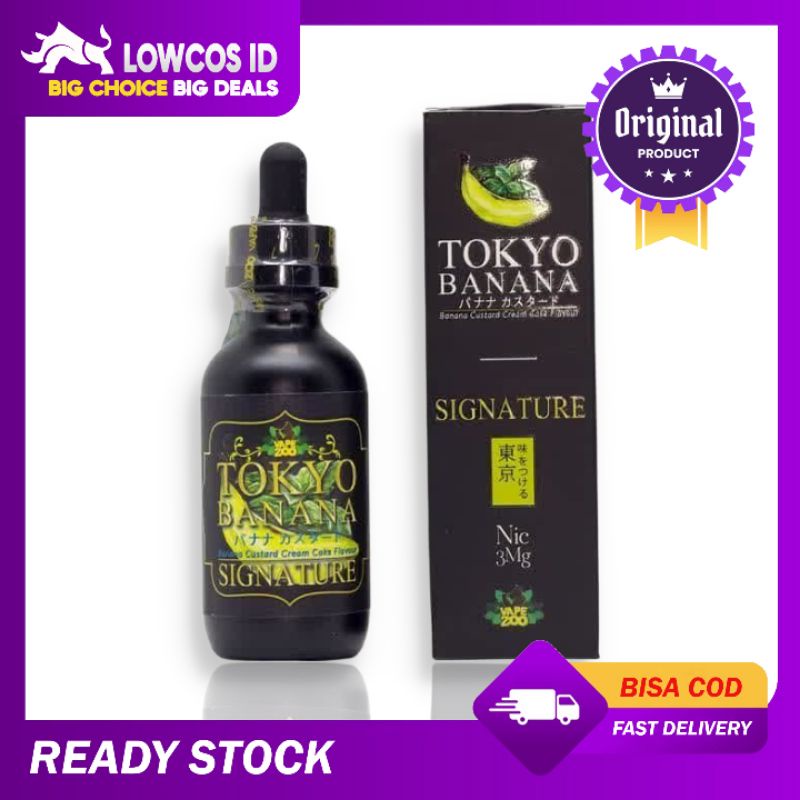 Jual Liquid Tokyo Banana Signature 60ml Original Liquid Freebase By