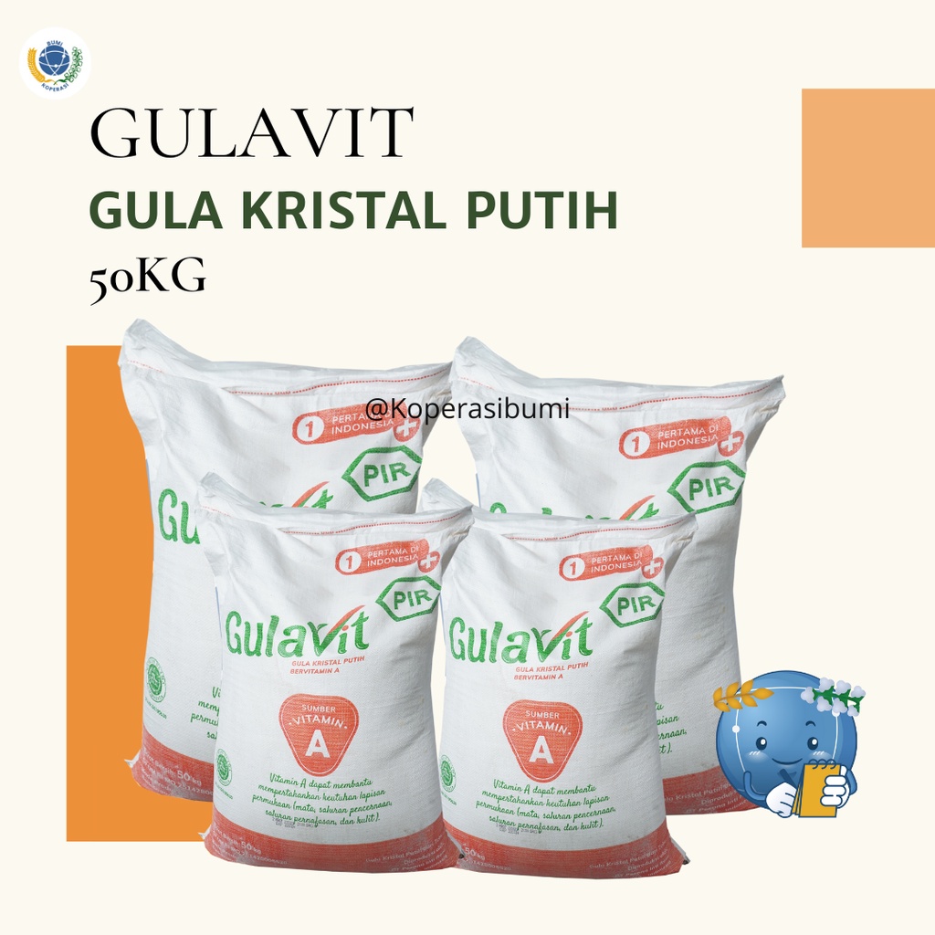 Jual Gula Pasir Gulavit 50kg Shopee Indonesia 1234