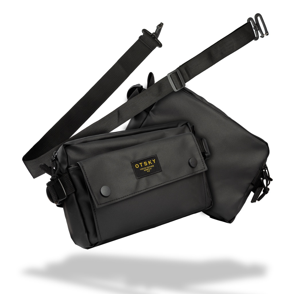 Jual Otsky Slingbag SDY028 BM Anti Air (Waterproof) Black | Shopee ...
