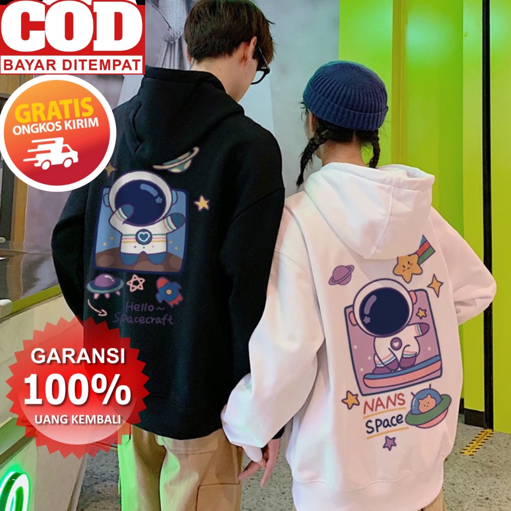 Jual Promo Cod Hoodie Astronout Hoodie Couple Pasangan Kekinian Cowok