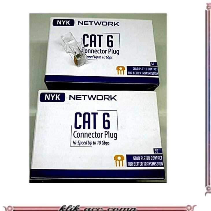 Jual Hadir Terunik Nyk Connector RJ45 Cat6 ISI 50Pcs | Shopee Indonesia