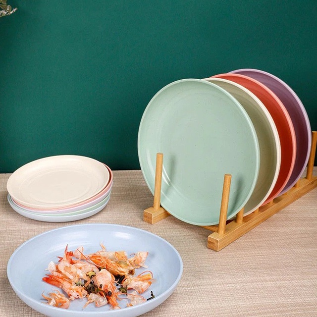 Jual J771 Piring Jerami/Piring Makan Warna Warni/Bahan Serat Gandum