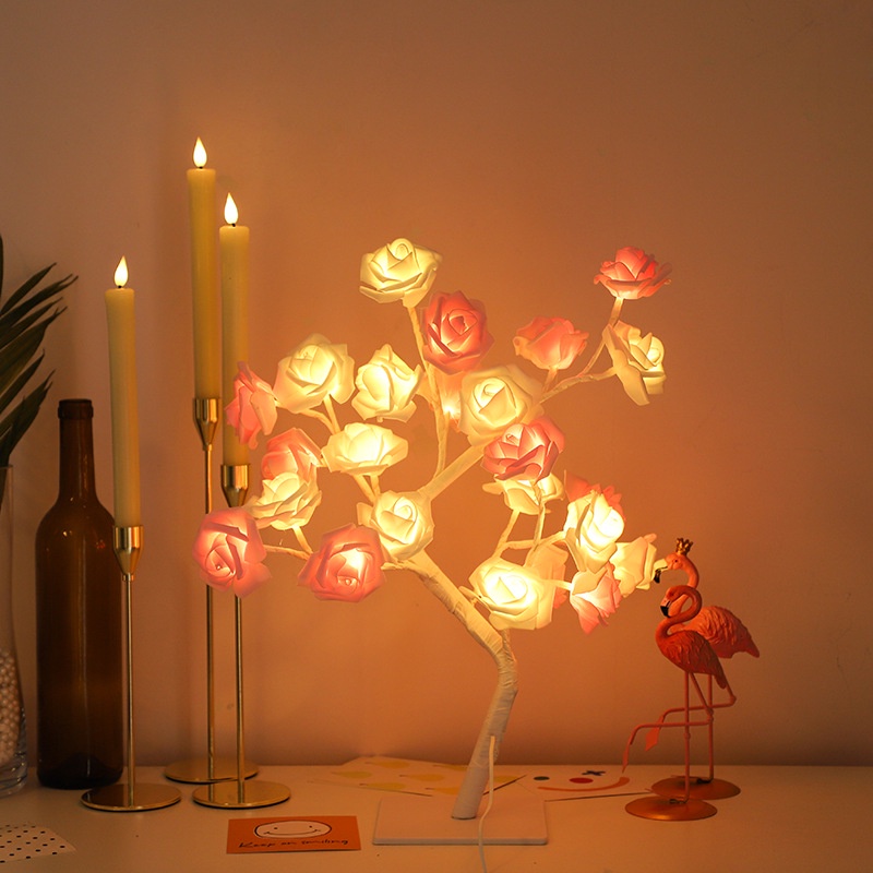Jual Lampu pohon ranting rose mawar led bunga hiasan branch | Shopee ...