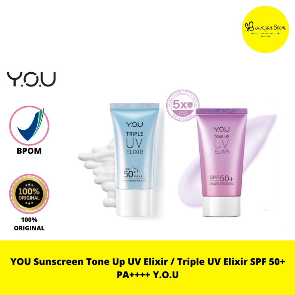 Jual YOU Sunscreen Tone Up UV Elixir / Triple UV Elixir SPF 50+ PA ...