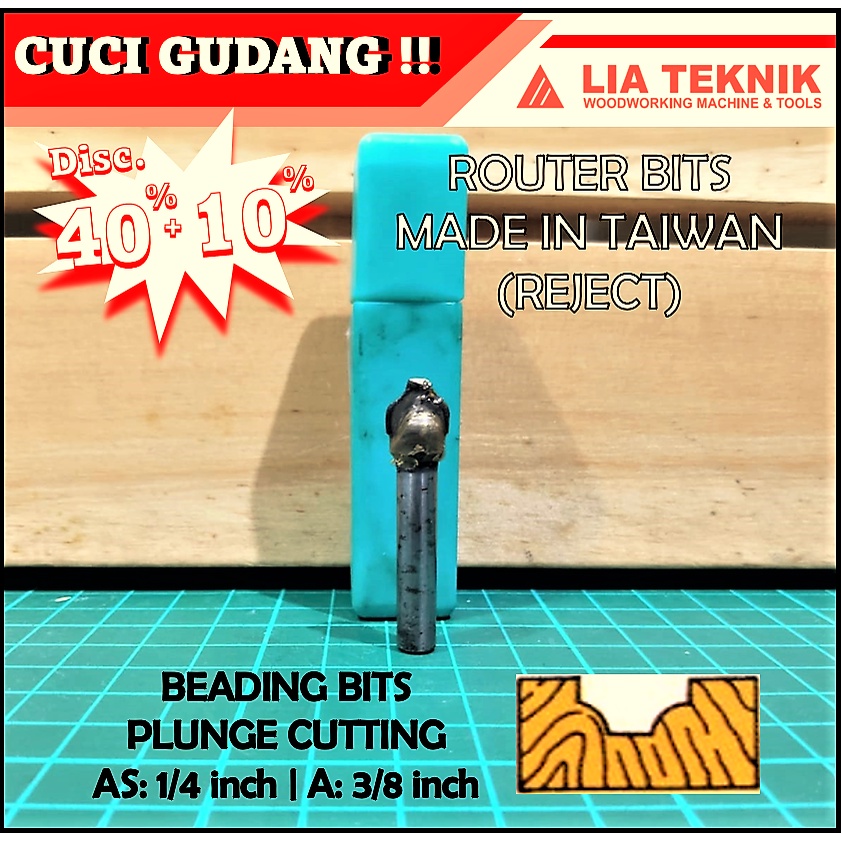 Jual Beading Bits Plunge Cutting 1/4