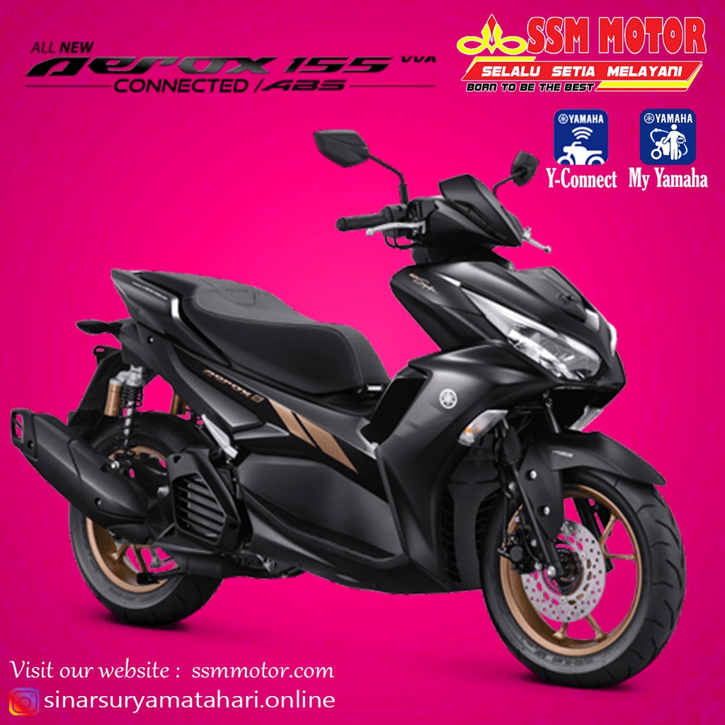 Jual Yamaha Aerox Abs Connected Hitam Shopee Indonesia