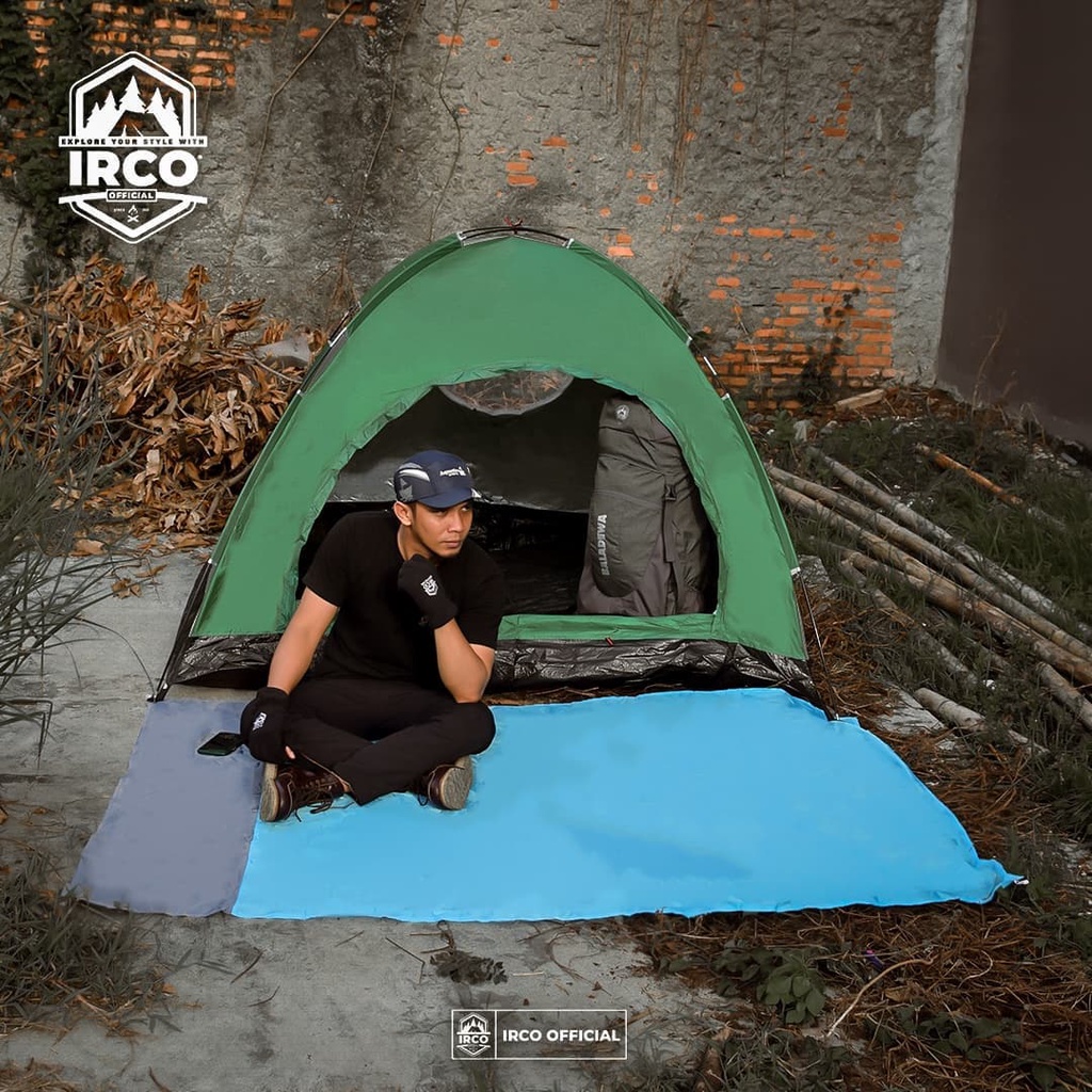 IRCO Footprint Alas Tenda Camping 2p Anti Air Waterproof Ukuran 200x140cm Include Pasak 4pcs Fiber