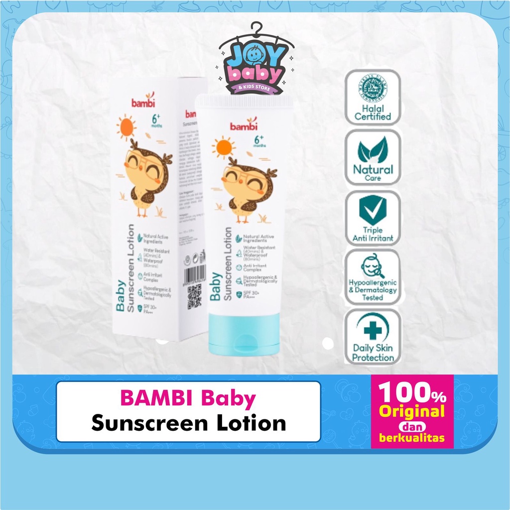 Jual Bambi Baby Sunscreen Lotion 100ml/Sunscreen Bayi Shopee Indonesia