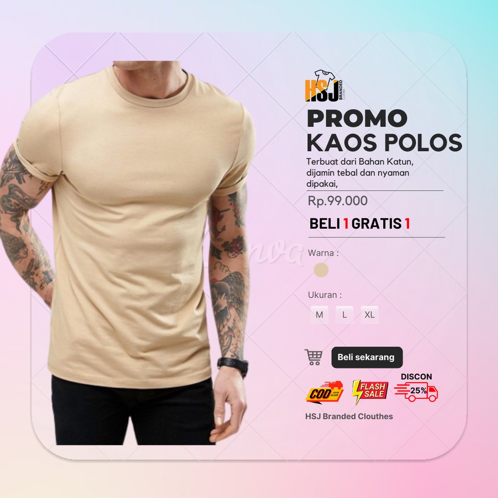 Jual PROMO BAJU KAOS POLOS 99.000 DAPAT 2 PCS | Shopee Indonesia