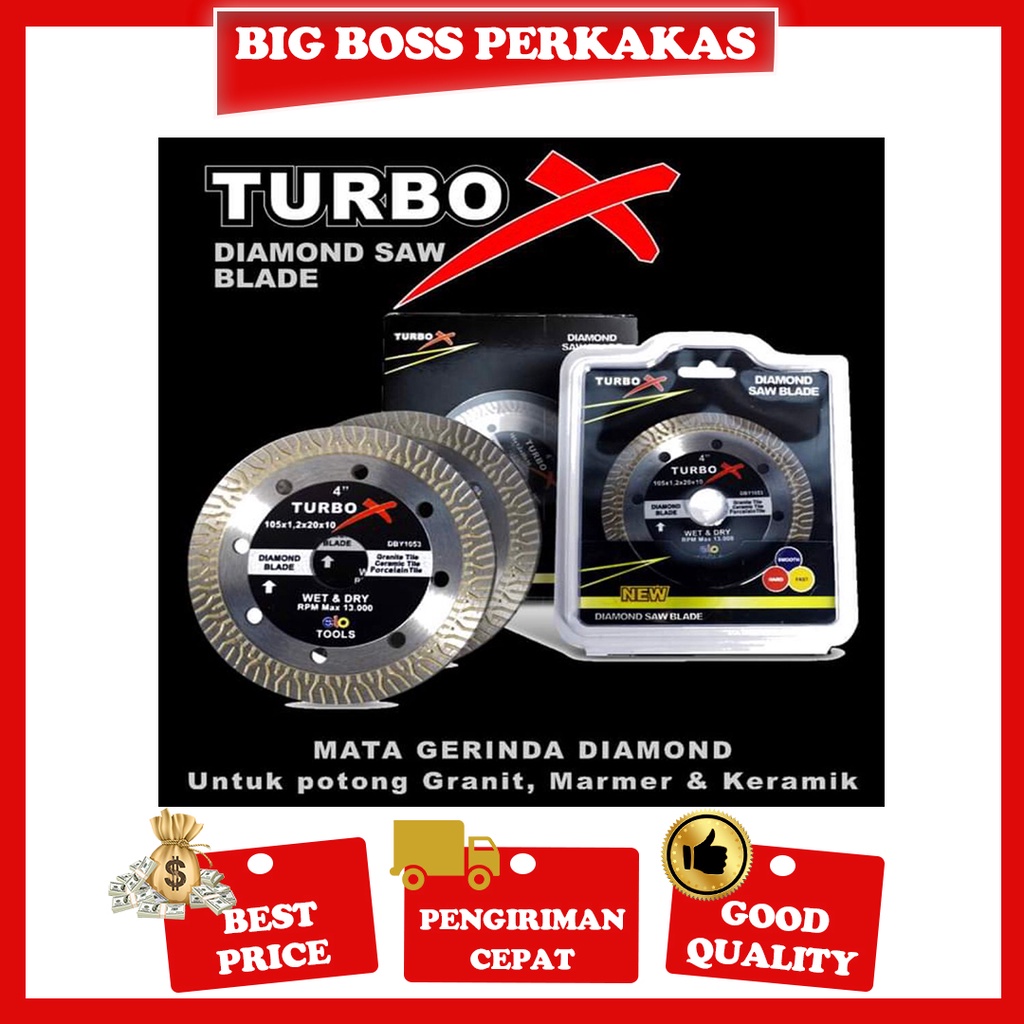 Jual Turbo X Mata Gerinda Potong Keramik Granite Marmer Diamond Whell Turbo Shopee Indonesia