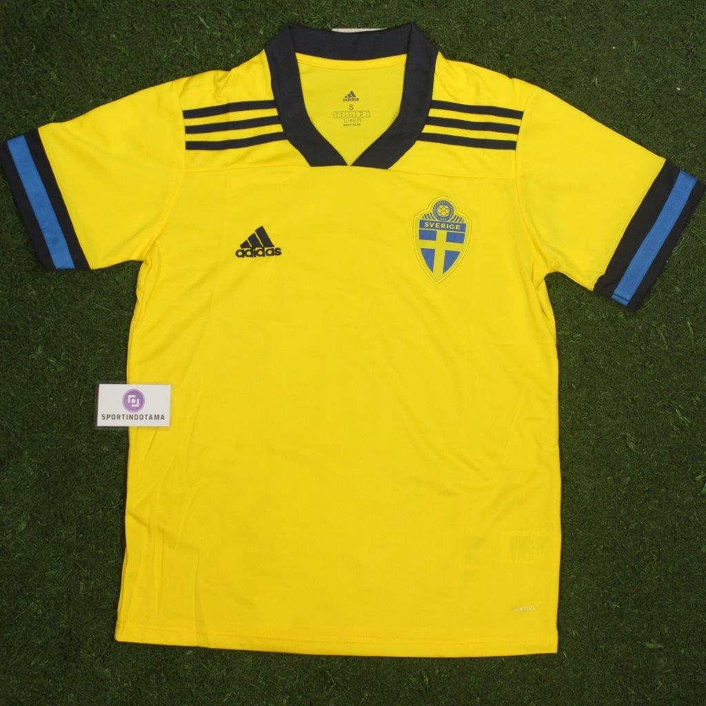 Jual Jersey Swedia Home euro 2020 Baju Bola Sweden Home euro 2022 Grade ...