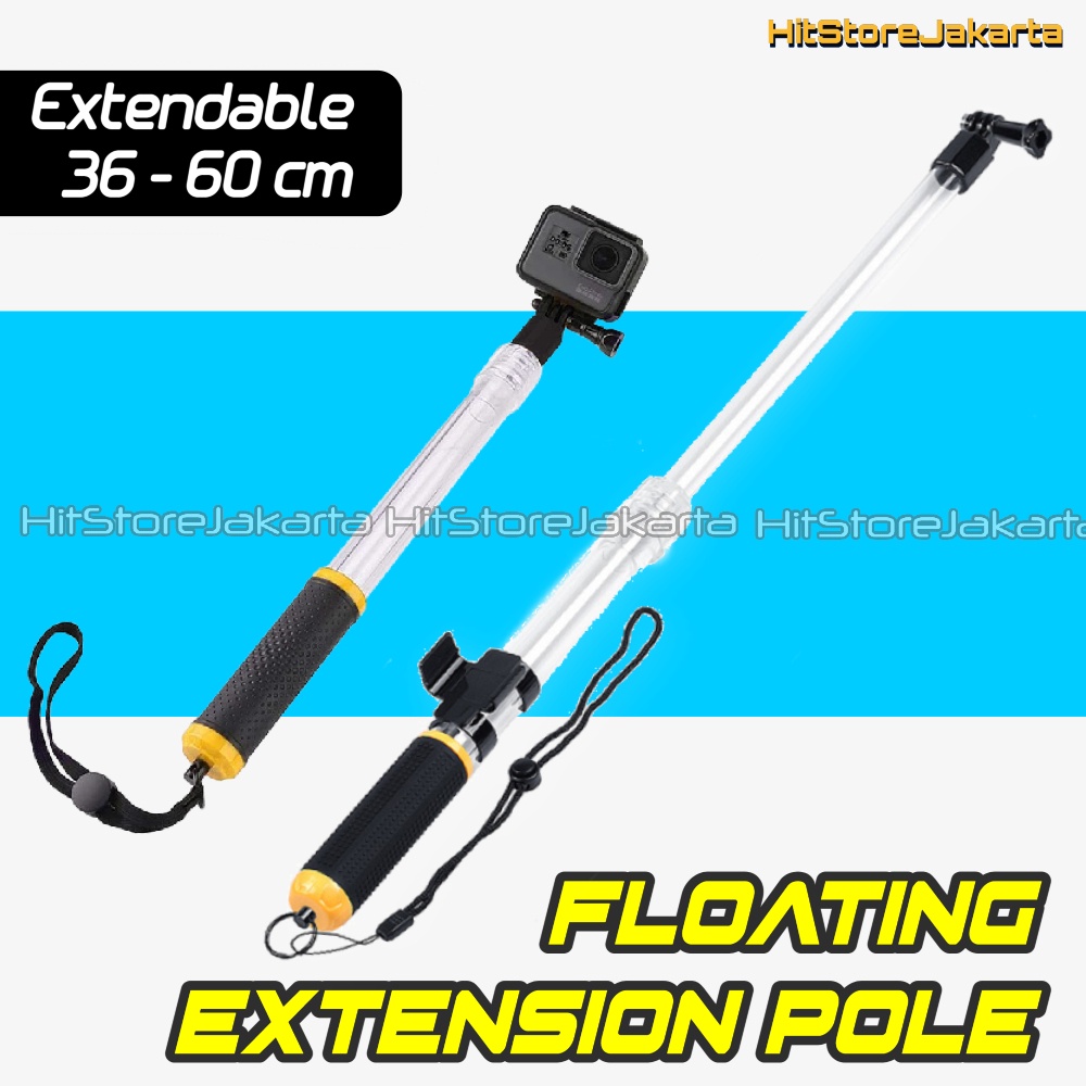 Jual Floating Extension Pole Monopod GoPro Osmo Action Cam Tongsis