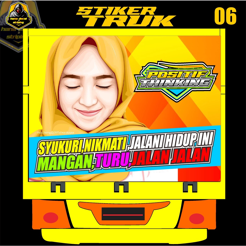 Jual Stiker Decal Bak Belakang Truk Stiker Pintu Belakang Truk Uk X Cm Desain Baru Hn